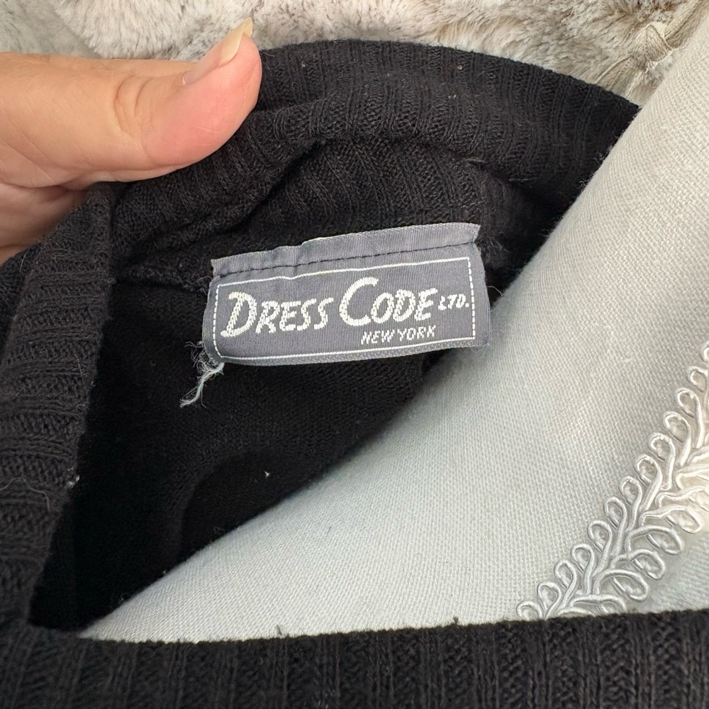 Vintage Dress Code Brand Two Piece Black Sweater Top with Ruffle Skirt. 9/10 - Picture 6 of 12
